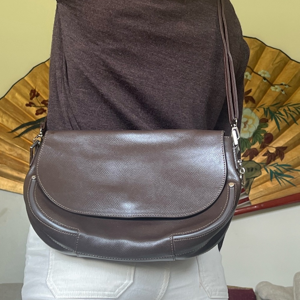 Vintage Italian Leather Shoulder Bag - Picture 6 of 6